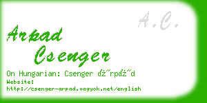 arpad csenger business card